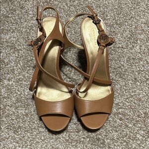 Coach Women's Brown Strappy Heels